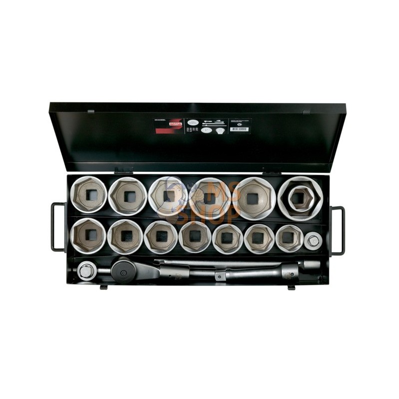 9540DZL;BAHCO;Coffret de douilles 12 pans 1" en pouces. Dans un coffret en métal;pièce détachée