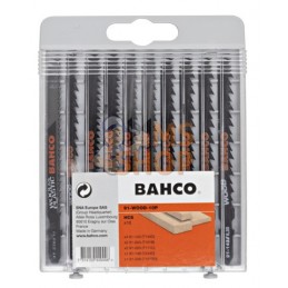 91-WOOD-10P;BAHCO;Jeu de lames de scie sauteuse pour le bois et le plastique - 10 pcs;pièce détachée