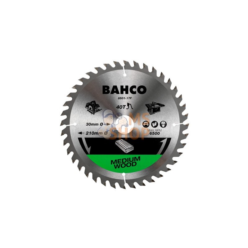 8501-184-16-24;BAHCO;Lames de scie circulaire pour le bois pour scies portatives et sur table;pièce détachée