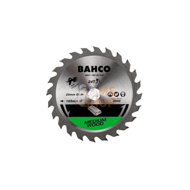 8501-136-20-24C;BAHCO;Lames de scie circulaire pour le bois pour scies sans fil;pièce détachée 8501-136-20-24C;BAHCO;Lames de scie circulaire pour le bois pour scies sans fil;pièce détachée