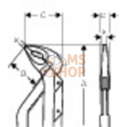 8231;BAHCO;Pince multiprises  ERGO™, grande ouverture;pièce détachée