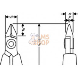 8132;SANS MARQUE;Pince coupante diagonale, Tête ovale;pièce détachée