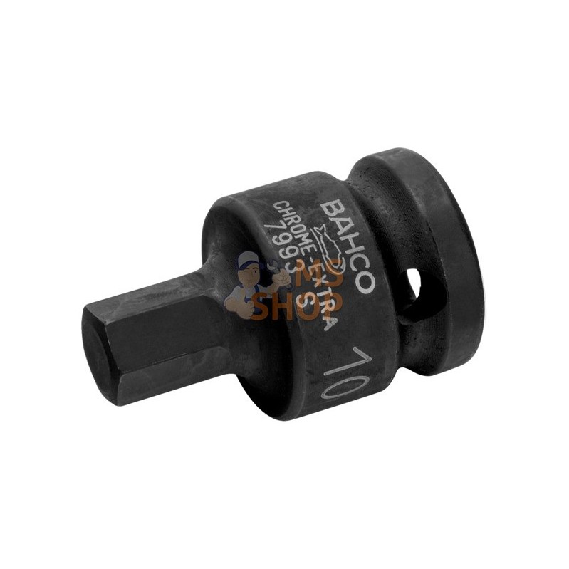 7993S0120;BAHCO;Douilles à choc tournevis carré conducteur 1/2" pour vis 6 pans, avec finition phosphatée;pièce détachée