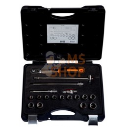 7818DS;BAHCO;Jeu de douilles 1/2", 18 pcs;pièce détachée