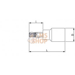 7809XZN-14-100;BAHCO;Douille tournevis 1/2 pour vis à denture multiple XZN;pièce détachée