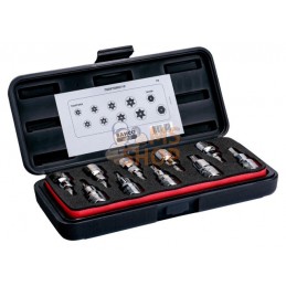 7809TORX/10;BAHCO;Jeu de douilles tournevis pour vis TORX® et PHILLIPS®, 10 pièces;pièce détachée
