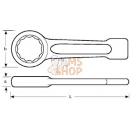 7444SG-Z-1.11/16;BAHCO;Clé à frapper, Métrique/7444SG-Z;pièce détachée