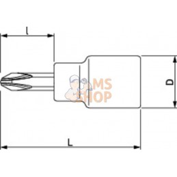 7409PH-2;BAHCO;Douille tournevis 3/8" pour vis PHILLIPS®;pièce détachée