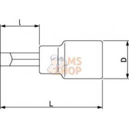 7409F-6.5;BAHCO;Douille tournevis 3/8" pour vis à fente;pièce détachée