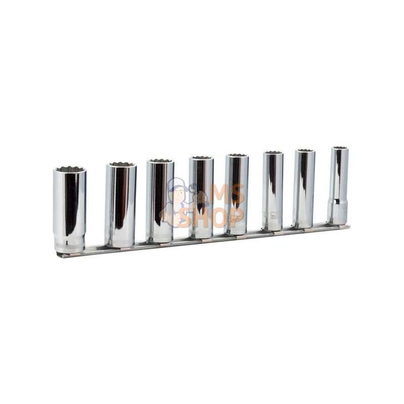 7408MD;BAHCO;Jeu de 8 douilles 3/8" Sur réglette;pièce détachée 7408MD;BAHCO;Jeu de 8 douilles 3/8" Sur réglette;pièce détachée