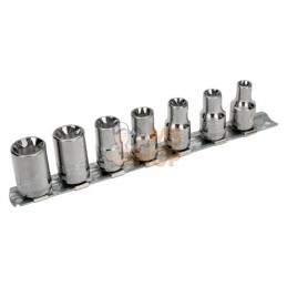 7400TORX-ER/S7;BAHCO;Jeu de douilles 3/8, 7 pièces;pièce détachée