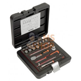 6721NM;BAHCO;Jeu de douilles 1/4", 21 pièces;pièce détachée