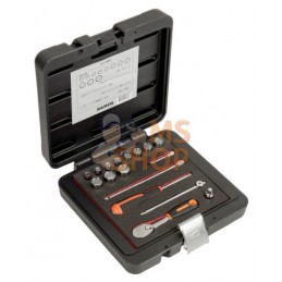 6717MBP;BAHCO;Jeu de douilles 1/4", 17 pièces;pièce détachée