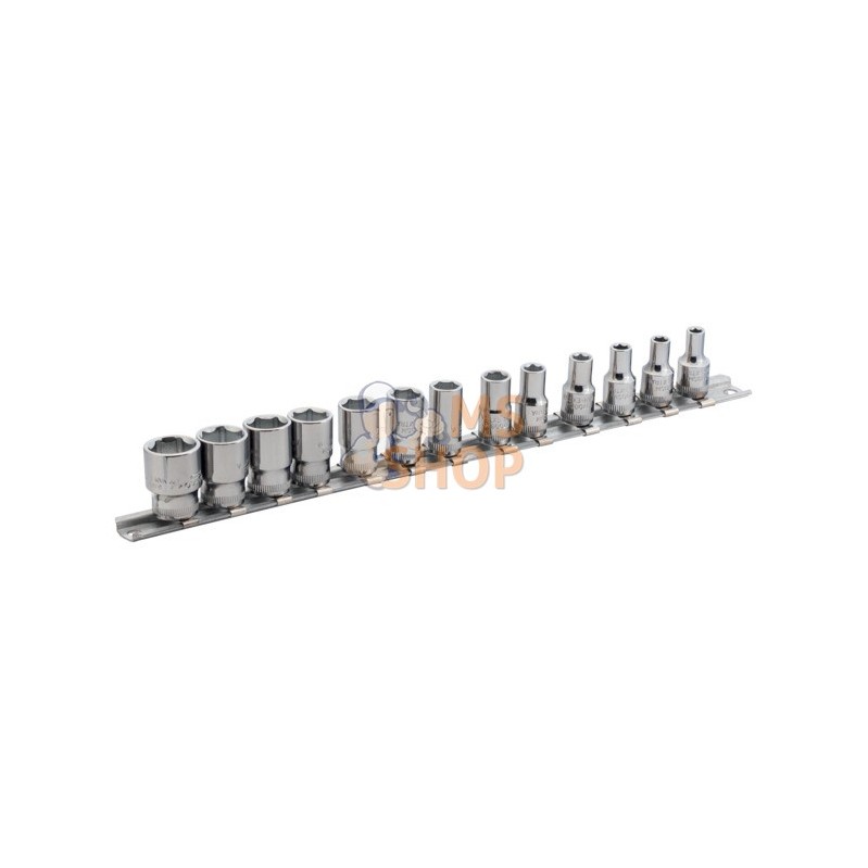 6713MH;BAHCO;Jeu de douilles 1/4" 6 pans métrique, sur réglette - 13pièces;pièce détachée 6713MH;BAHCO;Jeu de douilles 1/4" 6 pans métrique, sur réglette - 13pièces;pièce détachée