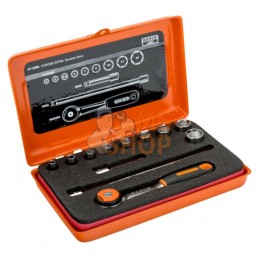 6712RN;BAHCO;Jeu de douilles 1/4" 6 pans - 12 pièces;pièce détachée