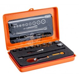 6712R;BAHCO;Jeu de douilles 1/4" 6 pans - 12 pièces;pièce détachée