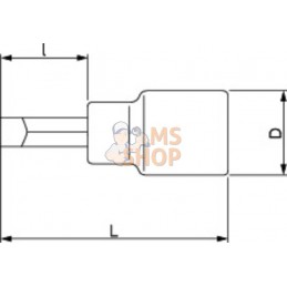 6709F-6.5;BAHCO;Douille tournevis 1/4" pour vis à fente;pièce détachée