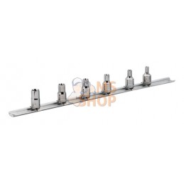 6706TE;BAHCO;Jeu de douilles 1/4", sur réglette - 6 pièces;pièce détachée