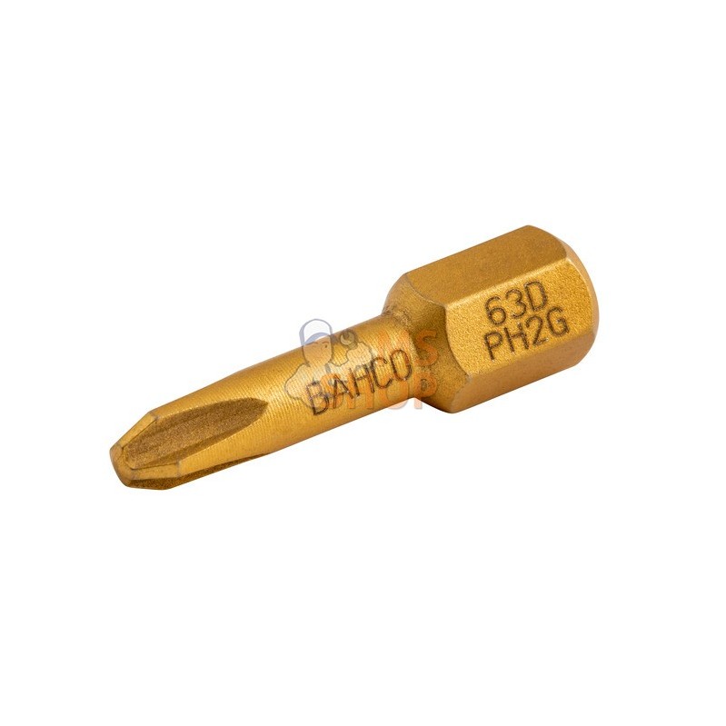 63D/PH2G;BAHCO;Embouts diamant Grabber Phillips - 25 mm;pièce détachée 63D/PH2G;BAHCO;Embouts diamant Grabber Phillips - 25 mm;pièce détachée