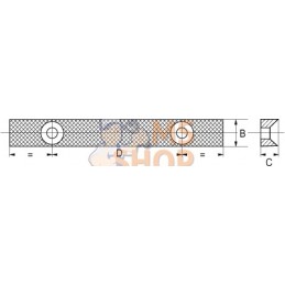 6040M0630;BAHCO;2 mors avec broche pour étau 834V-2;pièce détachée