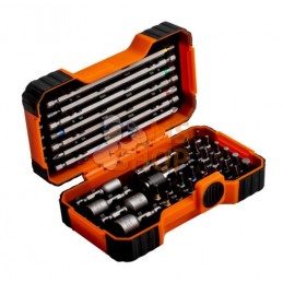 59/S35BC;BAHCO;Coffret d'embouts 35 pièces : 29 embouts, 4 tourne-écrous magnétiques, 1 porte embouts magnétique et 1 douille ad