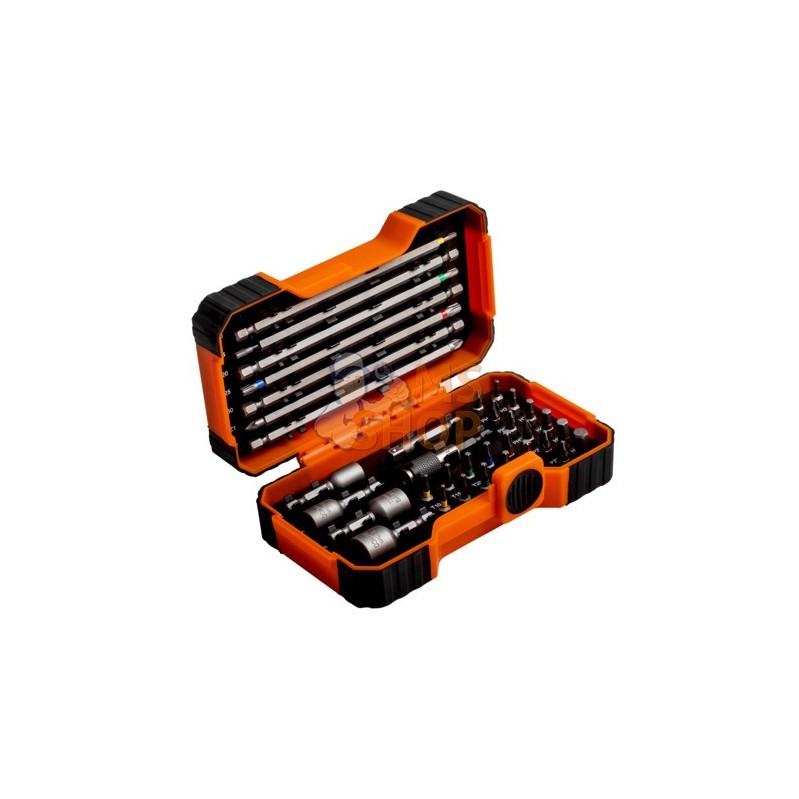 59/S35BC;BAHCO;Coffret d'embouts 35 pièces : 29 embouts, 4 tourne-écrous magnétiques, 1 porte embouts magnétique et 1 douille ad