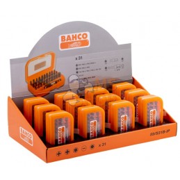 59/S31B-IP;BAHCO;Jeu de 31 embouts pour vis à fente, Phillips®, Pozidriv®, TORX®, 6 pans, porte-embouts et adaptateur 1/4";pièce