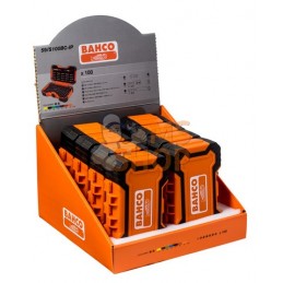59/S100BC-IP;BAHCO;Jeu de 100 embouts pour vis à fente, Phillips®, Pozidriv®, 6 pans, Robertson, TORX® color et TORX® Tamper;piè