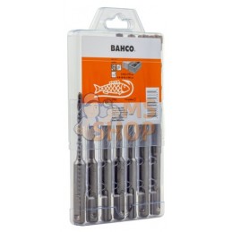 4652-SET-7;BAHCO;Jeu de forets SDS+2C pour béton armé - 7 pcs;pièce détachée