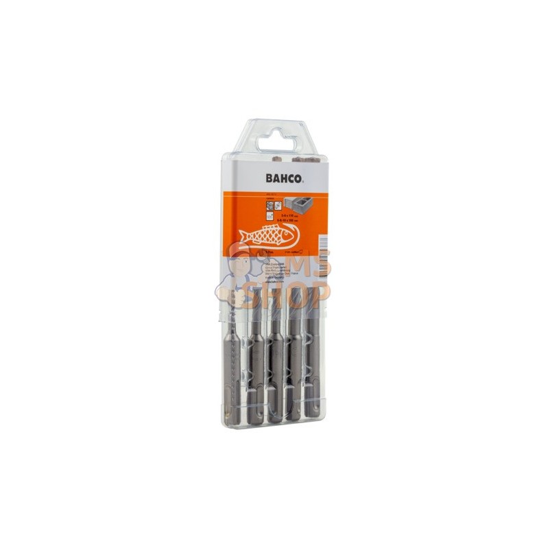 4652-SET-5;BAHCO;Jeu de forets SDS+2C pour béton armé - 5 pcs;pièce détachée 4652-SET-5;BAHCO;Jeu de forets SDS+2C pour béton armé - 5 pcs;pièce détachée