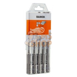 4651-SET-5;BAHCO;Jeu de forets SDS+4C pour béton armé - 5 pcs;pièce détachée