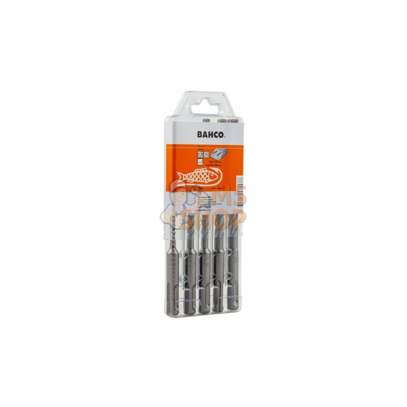 4651-SET-5;BAHCO;Jeu de forets SDS+4C pour béton armé - 5 pcs;pièce détachée 4651-SET-5;BAHCO;Jeu de forets SDS+4C pour béton armé - 5 pcs;pièce détachée