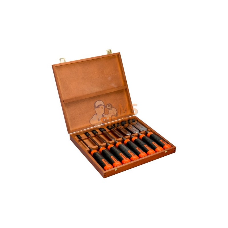 434-S8-EUR;BAHCO;Jeu de 8 ciseaux à bois Ergo™ anti-fissures dans coffret en bois;pièce détachée 434-S8-EUR;BAHCO;Jeu de 8 ciseaux à bois Ergo™ anti-fissures dans coffret en bois;pièce détachée