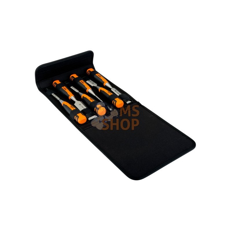 424P-S6-PP;BAHCO;Jeu de 6 ciseaux à bois professionnels poignée bi-matière dans pochette solide;pièce détachée 424P-S6-PP;BAHCO;Jeu de 6 ciseaux à bois professionnels poignée bi-matière dans pochette solide;pièce détachée