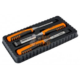 424P-S3-EUR;BAHCO;Jeu de 3 ciseaux à bois professionnel poignée bi-matière;pièce détachée