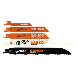 3940-MIX-SET-5P;BAHCO;Jeu de lames de scie sabre pour le bois et le métal;pièce détachée