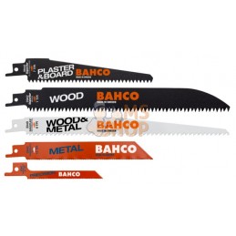 3940-MIX-SET-10P;BAHCO;Jeu de lames de scie sabre pour plâtre, bois et métal;pièce détachée