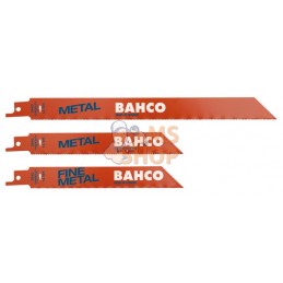3940-METAL-SET-5P;BAHCO;Jeu de lames de scie sabre bimétal pour le métal;pièce détachée