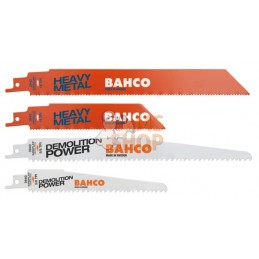 3940-HDD-SET-5P;BAHCO;Jeu de lames de scie sabre bimétal pour métaux lourds et démolition;pièce détachée
