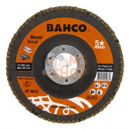 3926-125IM-C60;BAHCO;Disques à lamelles pour l'acier inoxydable et le métal;pièce détachée