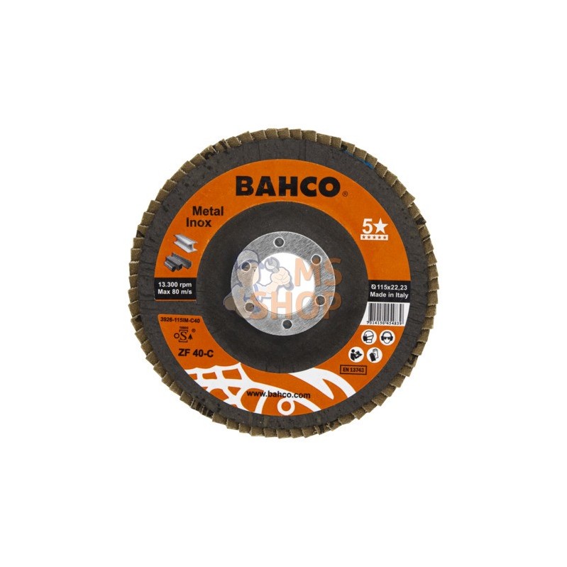 3926-125IM-C120;BAHCO;Disques à lamelles pour l'acier inoxydable et le métal;pièce détachée