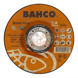 3921-125-T27-IM;BAHCO;Disques à ébarber haute performance pour l'acier inoxydable et le métal;pièce détachée