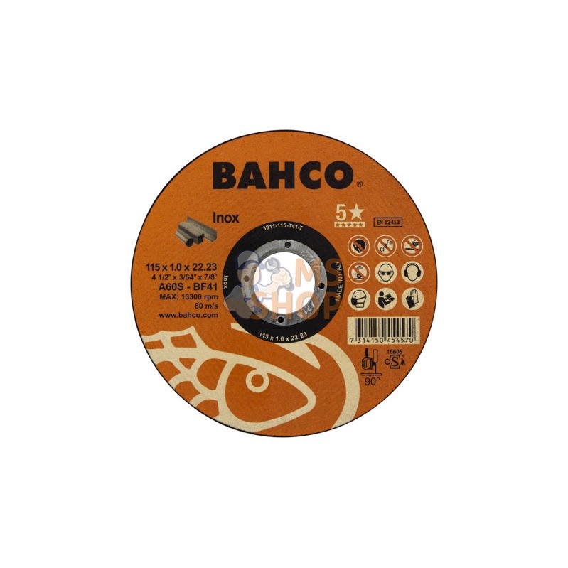 3911-230-T41-I;BAHCO;Disques à tronçonner haute performance pour l'acier inoxydable;pièce détachée