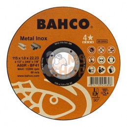 3911-1251T41-IM;BAHCO;Disques à tronçonner haute performance pour l'acier inoxydable et le métal;pièce détachée