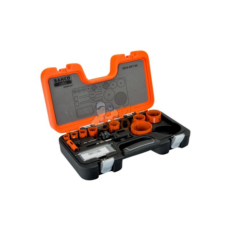 3834-SET-94;BAHCO;Coffrets de scies trépans Sandflex bimétal;pièce détachée
