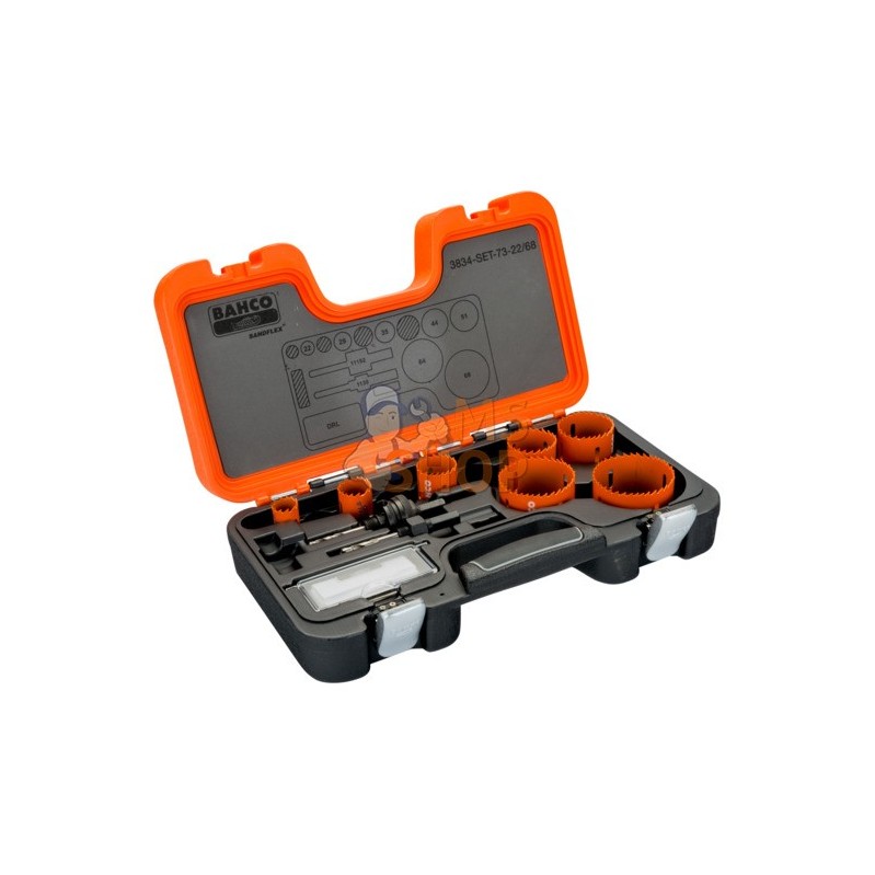 3834-SET-73-22/68;BAHCO;Coffrets de scies trépans Sandflex bimétal;pièce détachée