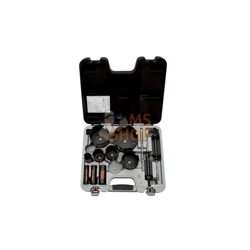 3833-SET-304;BAHCO;Coffret de scies trépans multi-construction Superior™ 19 mm-114 mm - 13 pcs;pièce détachée