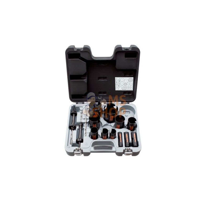 3833-SET-208;BAHCO;Coffret de scies trépans multi-usages Superior™ 19 mm-76 mm - 15 pcs;pièce détachée