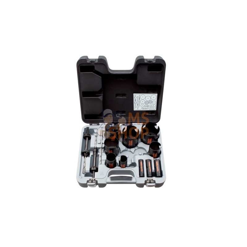 3833-SET-207;BAHCO;Coffret de scies trépans multi-construction Superior™ 19 mm-83 mm - 14 pcs;pièce détachée