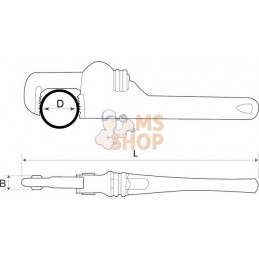 380-10;BAHCO;Clé à crémaillère en aluminium /380;pièce détachée